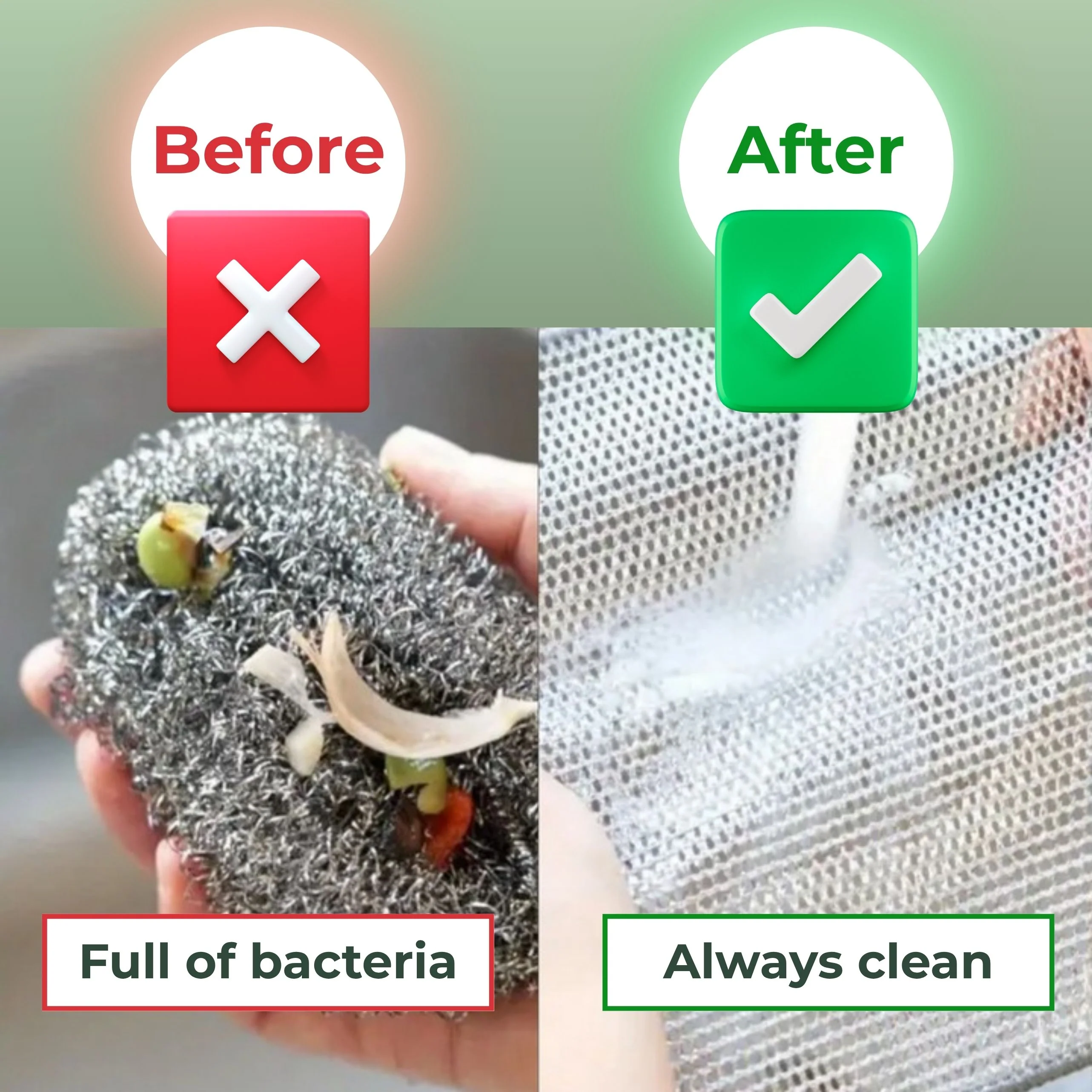 KoalaScrub – Hygienic Steel Mesh for Tough, Scratch-Free Cleaning (20x20cm) - Image 3