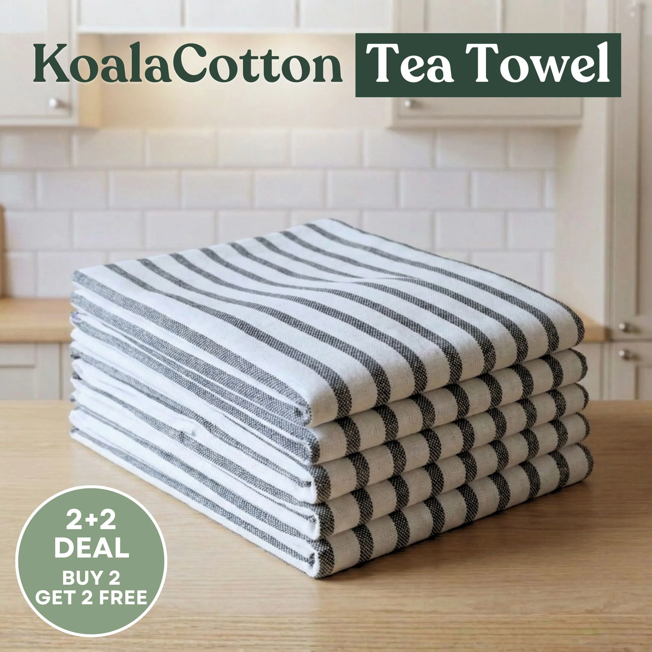 KoalaCotton Tea Towel — 100% Cotton Cloths 220 GSM (65x48cm) - Image 10