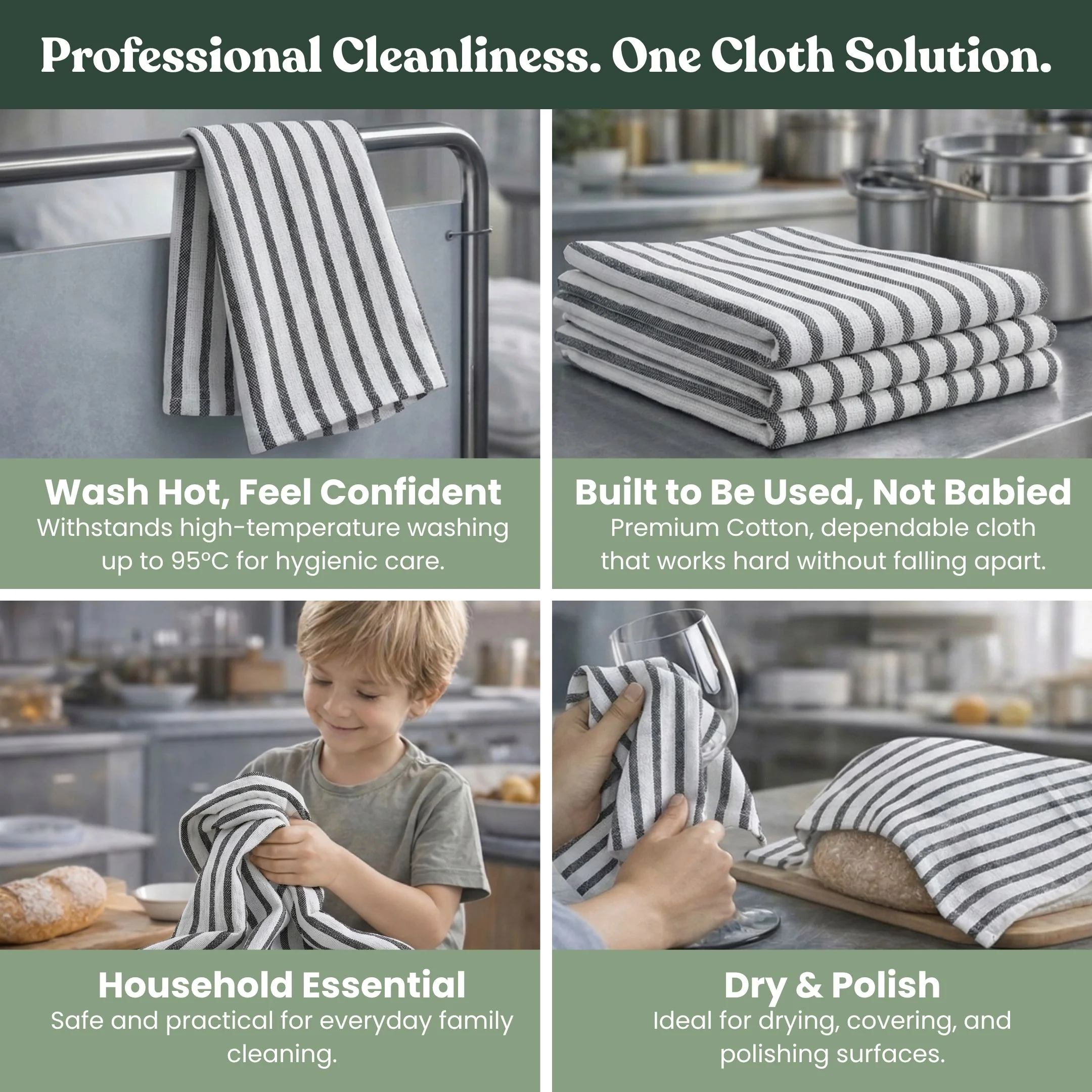 KoalaCotton Tea Towel — 100% Cotton Cloths 220 GSM (65x48cm) - Image 3